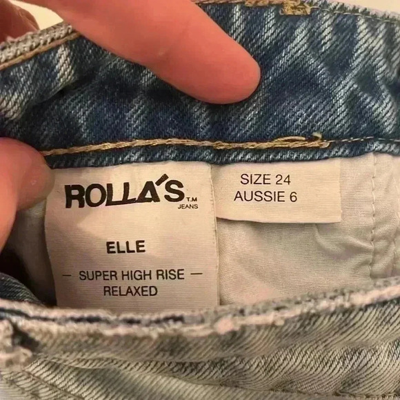 Rolla’s Elle Super High Rise Straight Jeans-Sz 24 - Picture 5 of 6